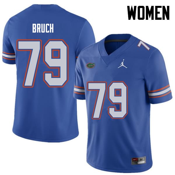 NCAA Florida Gators Dallas Bruch Women's #79 Jordan Brand Royal Stitched Authentic College Football Jersey ROK7264FC